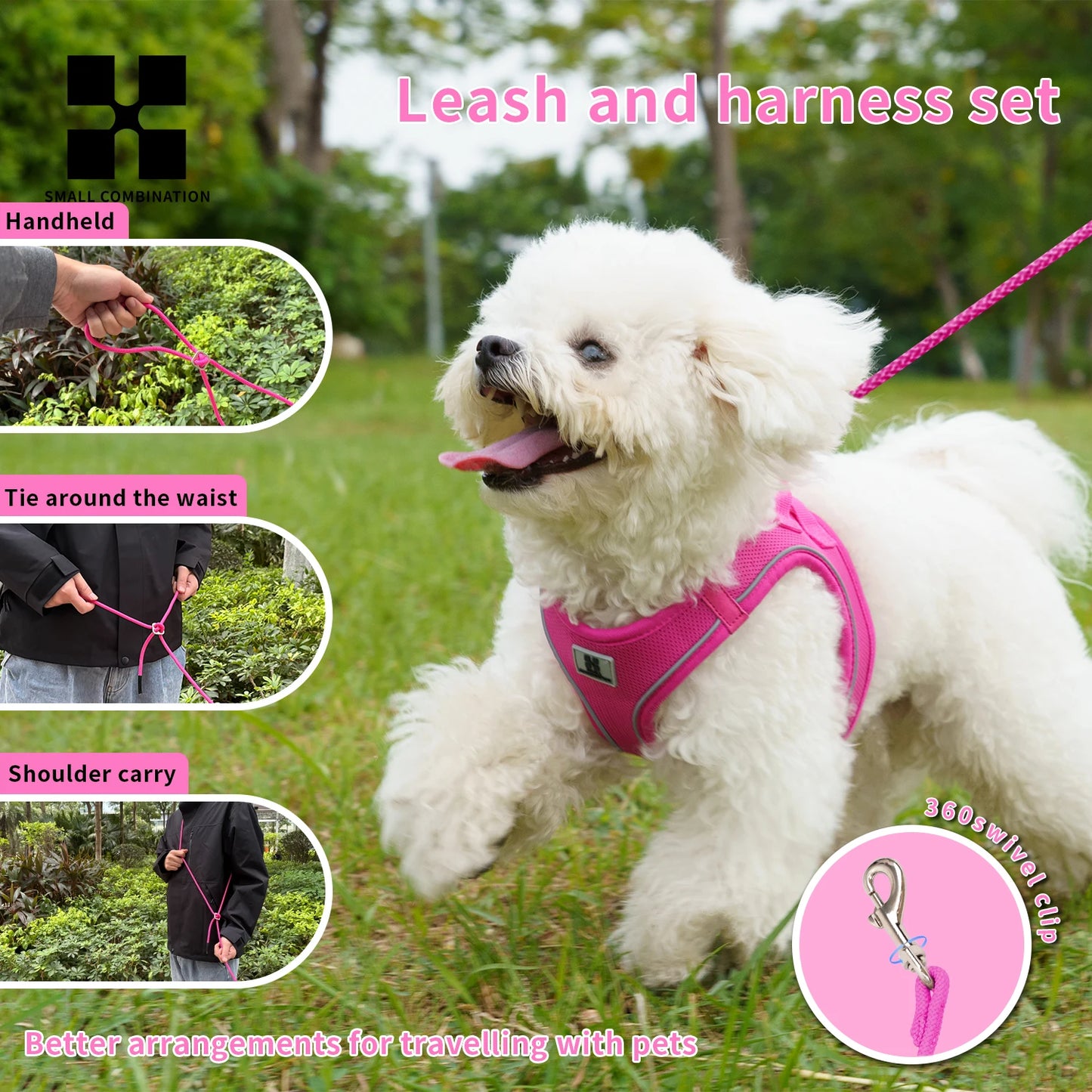 PawFit Reflective Harness & Leash Set