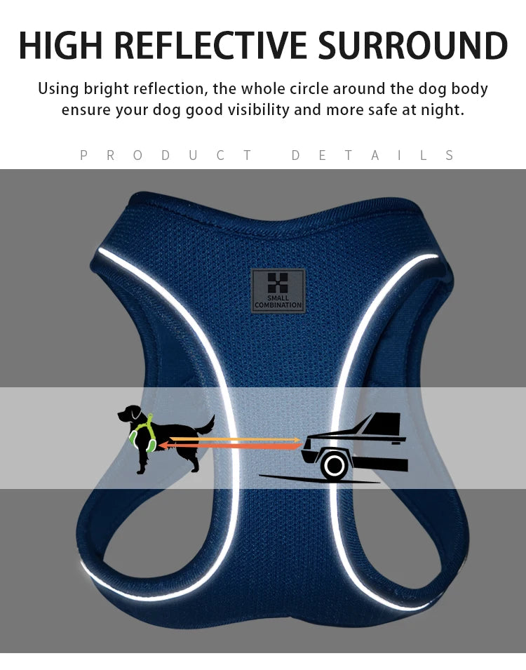 PawFit Reflective Harness & Leash Set