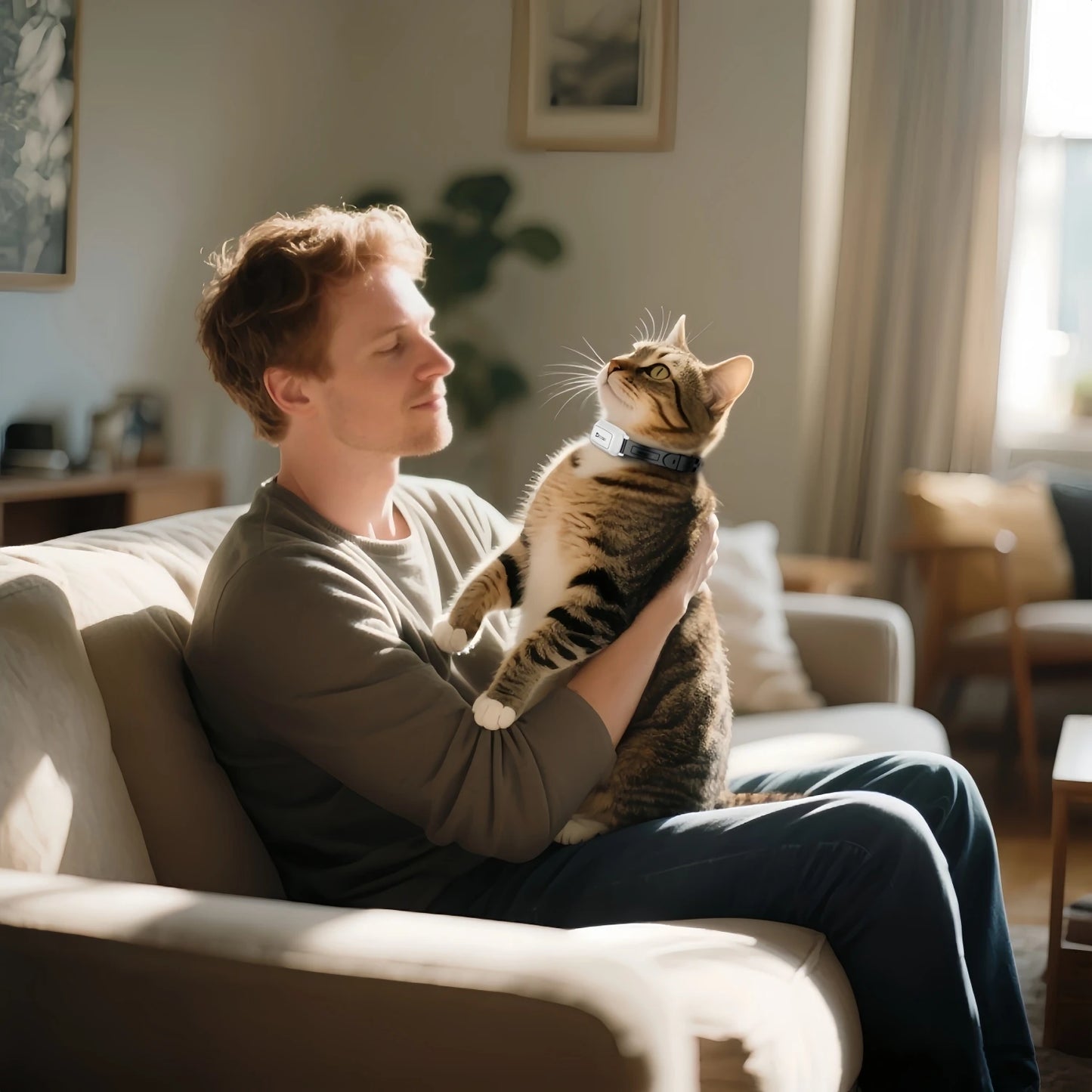 YHLC 800m Cat Anti Meowing Collar, Automatic No Shock Vibration Collar for Cats, Cat Trainer Designed Collar for Stop Meowing